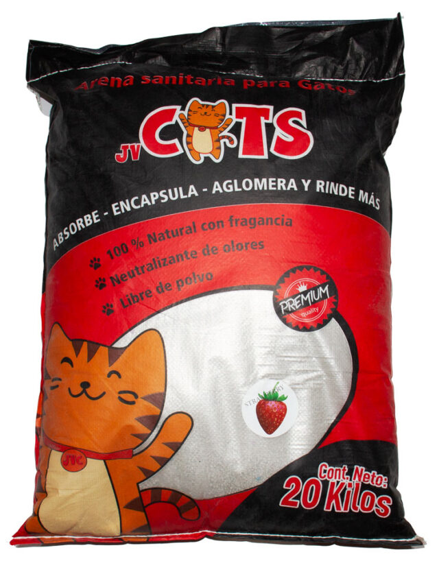 Arena JVCats Aroma Fresa 20 Kilos